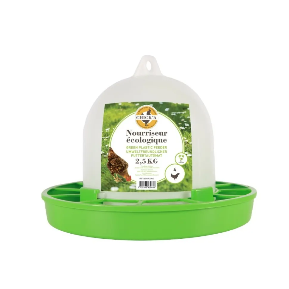 CHICK'A - Nourrisseur à trémie ligne verte 2,5 kg