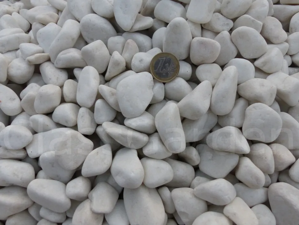 CLASSGARDEN - Galet blanc brillant 12-24 pack de 7 m² - 14 sacs - 280 kg