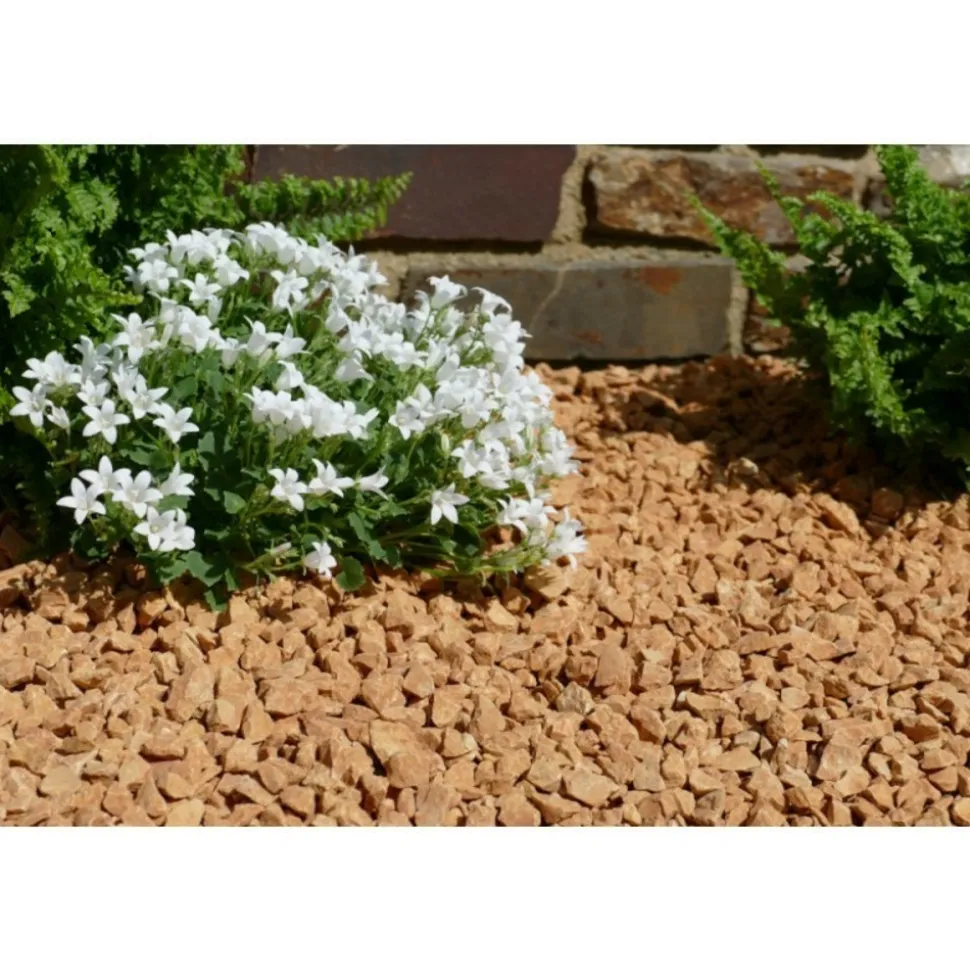 CLASSGARDEN - Gravier jaune saumon 10-15 pack de 5 m² - 10 sacs - 200 kg