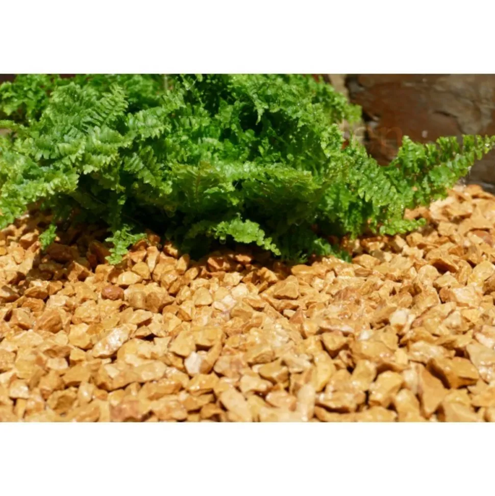 CLASSGARDEN - Gravier jaune saumon 10-15 pack de 5 m² - 10 sacs - 200 kg