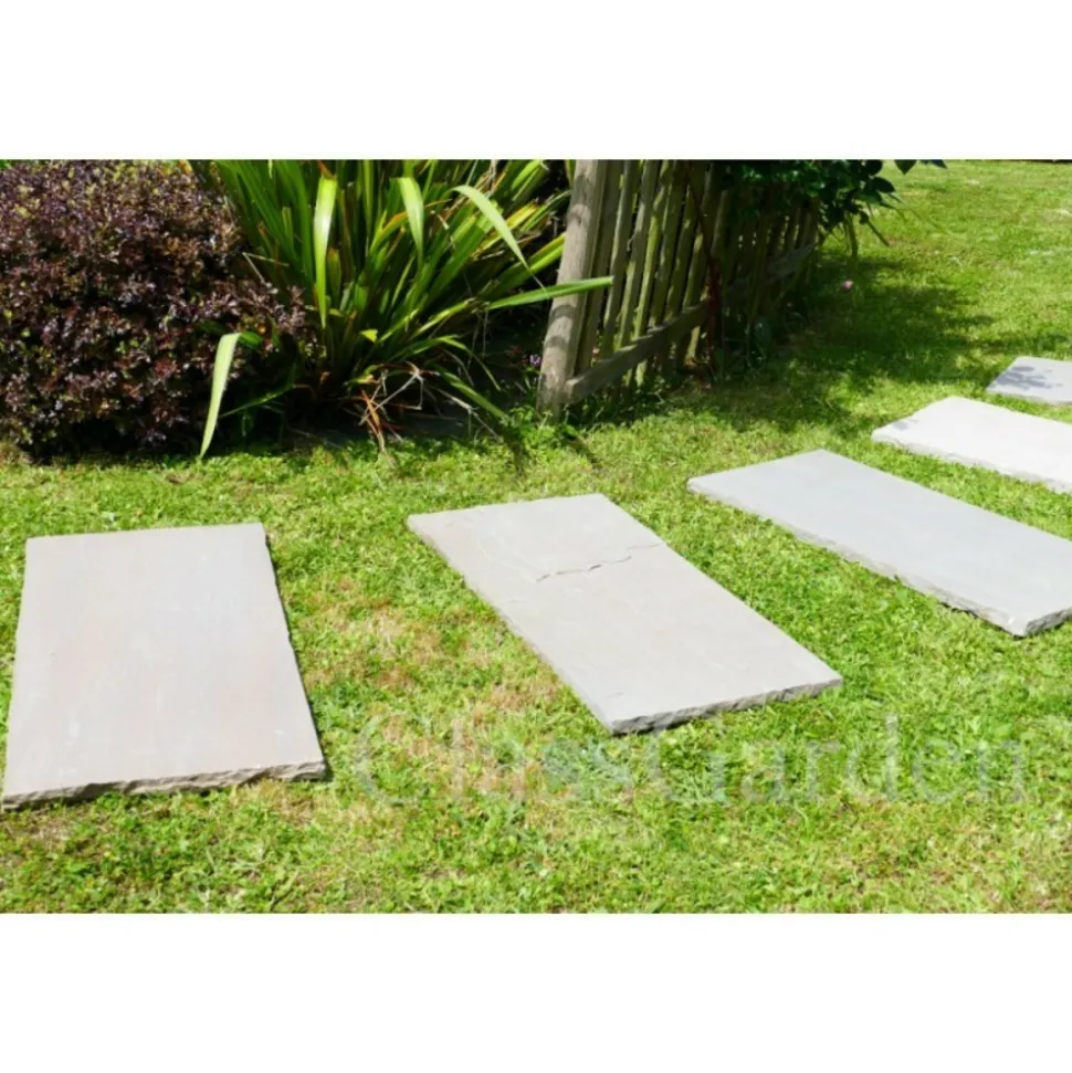 CLASSGARDEN - Pas japonais grès kandla multicolore 100x50