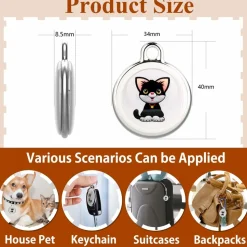 Collier gps bluetooth étanche, intelligent et anti - perte à longue distance pour chats et chiens