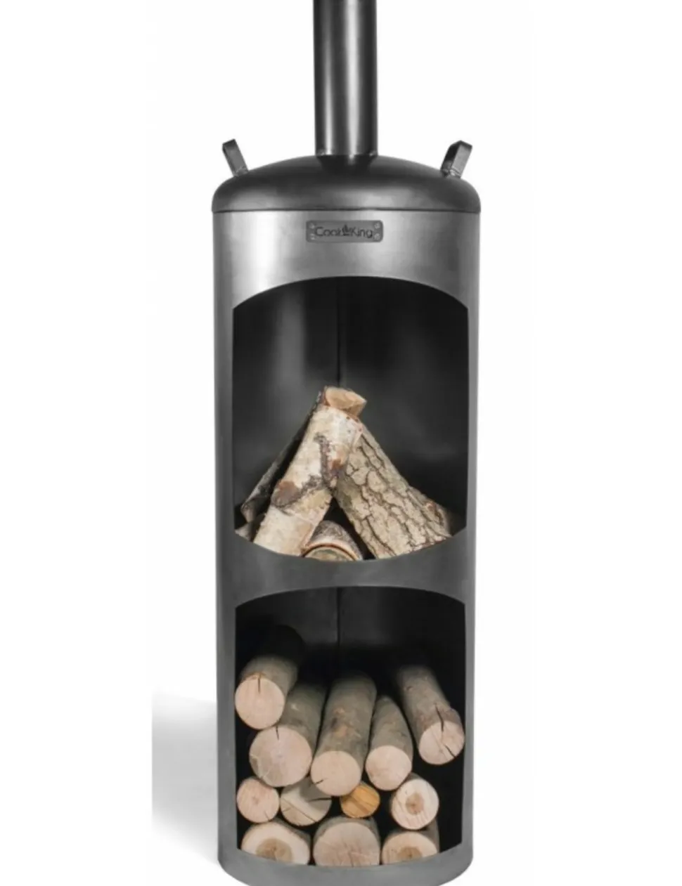 COOK KING - Cheminée d'extérieur cylindrique en acier faro 40x40x132 cm