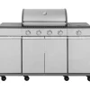 COOKINGBOX - Barbecue a gaz - cooking box - brisbane - cuisine inox - 142 x 57 x 112 cm - gris