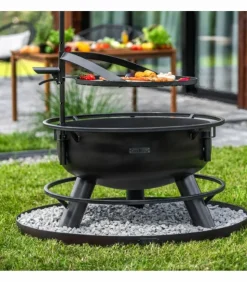 COOKKING - Braséro de jardin avec grille multifonctionnel bandito, avec grille de cuisson multifonction 50cm,111354