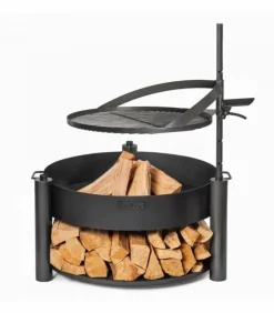 COOKKING - Braséro extérieur montana x, avec grille de cuisson 60cm, acier naturel, cookking, 111800
