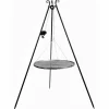 COOKKING - Grille de barbecue suspendue sur trépied, 180cm, acier naturel, cookking, 111353