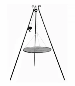 COOKKING - Grille de barbecue suspendue sur trépied, 180cm, acier naturel, cookking, 111353