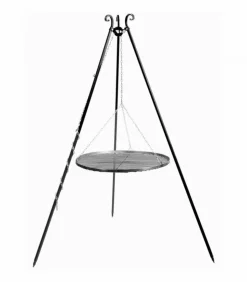 COOKKING - Trépied avec grille à rôtir suspendue, acier, pliable, cookking, 22008