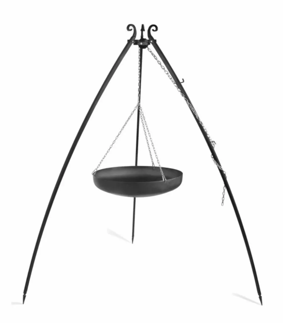 COOKKING - Wok suspendu sur trépied, acier, 200cm de hauteur, 70cm de diamètre, cookking, 111014