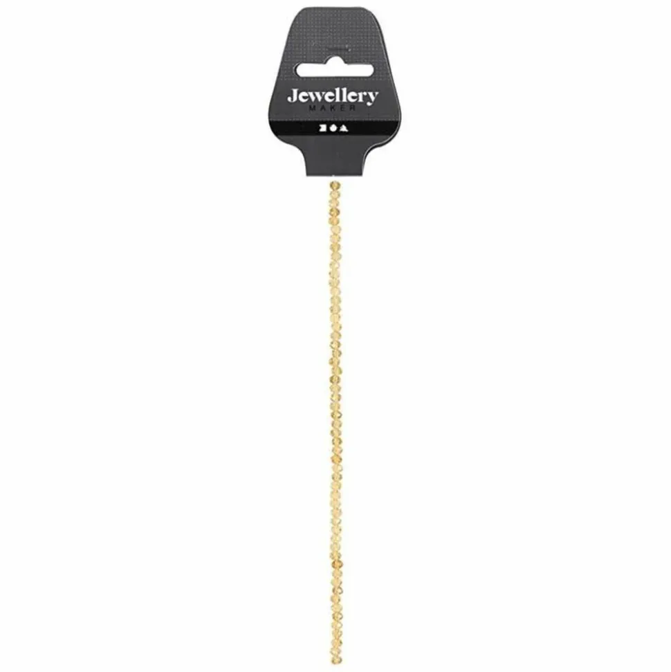 CREOTIME - 45 perles à facettes rondes ø 4 mm - jaune