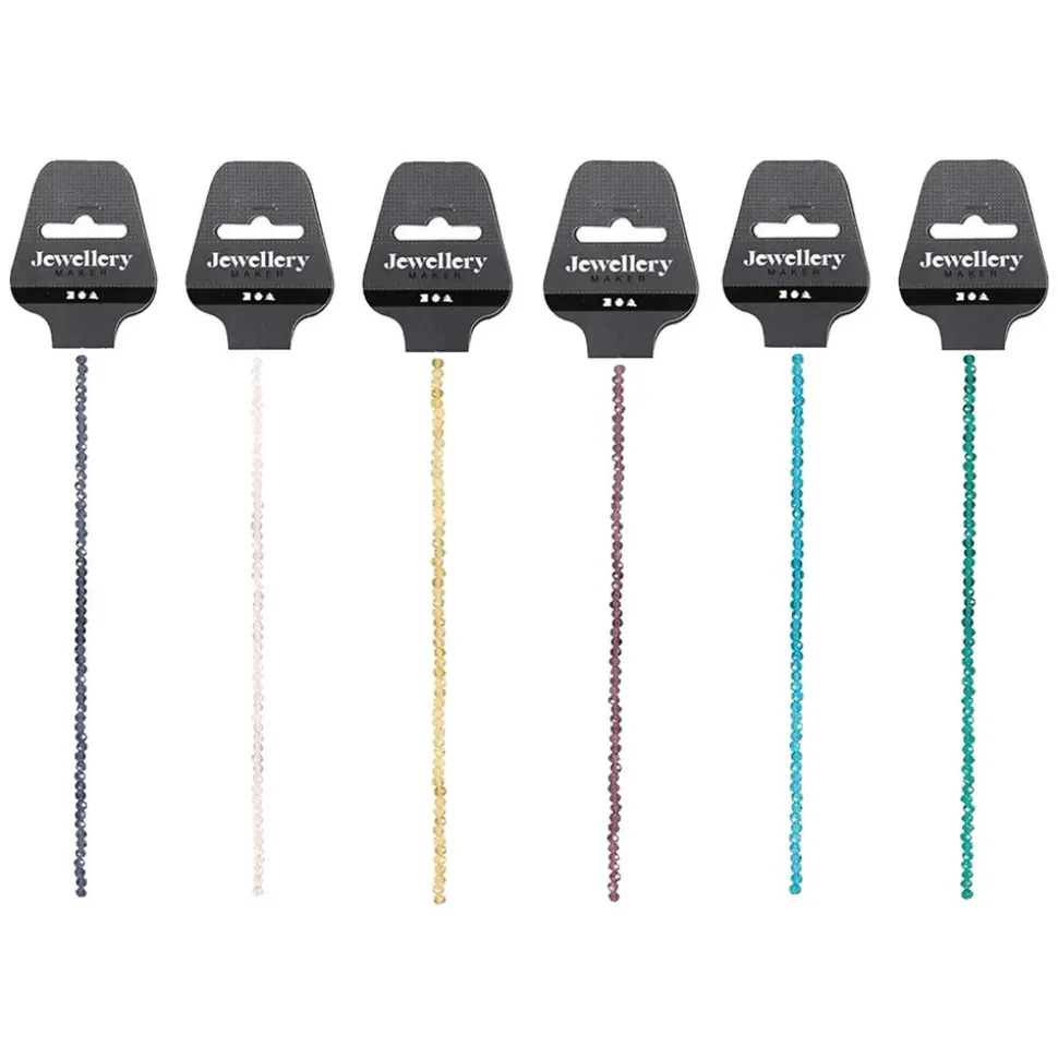 CREOTIME - 270 perles en plastique rondes à facettes ø 4 mm - multicolores