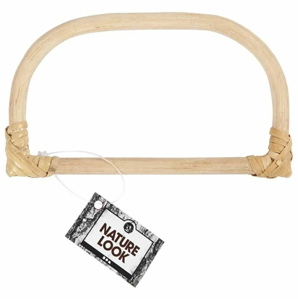 CREOTIME - Anse de sac arrondi en bambou 15,5 x 9 cm