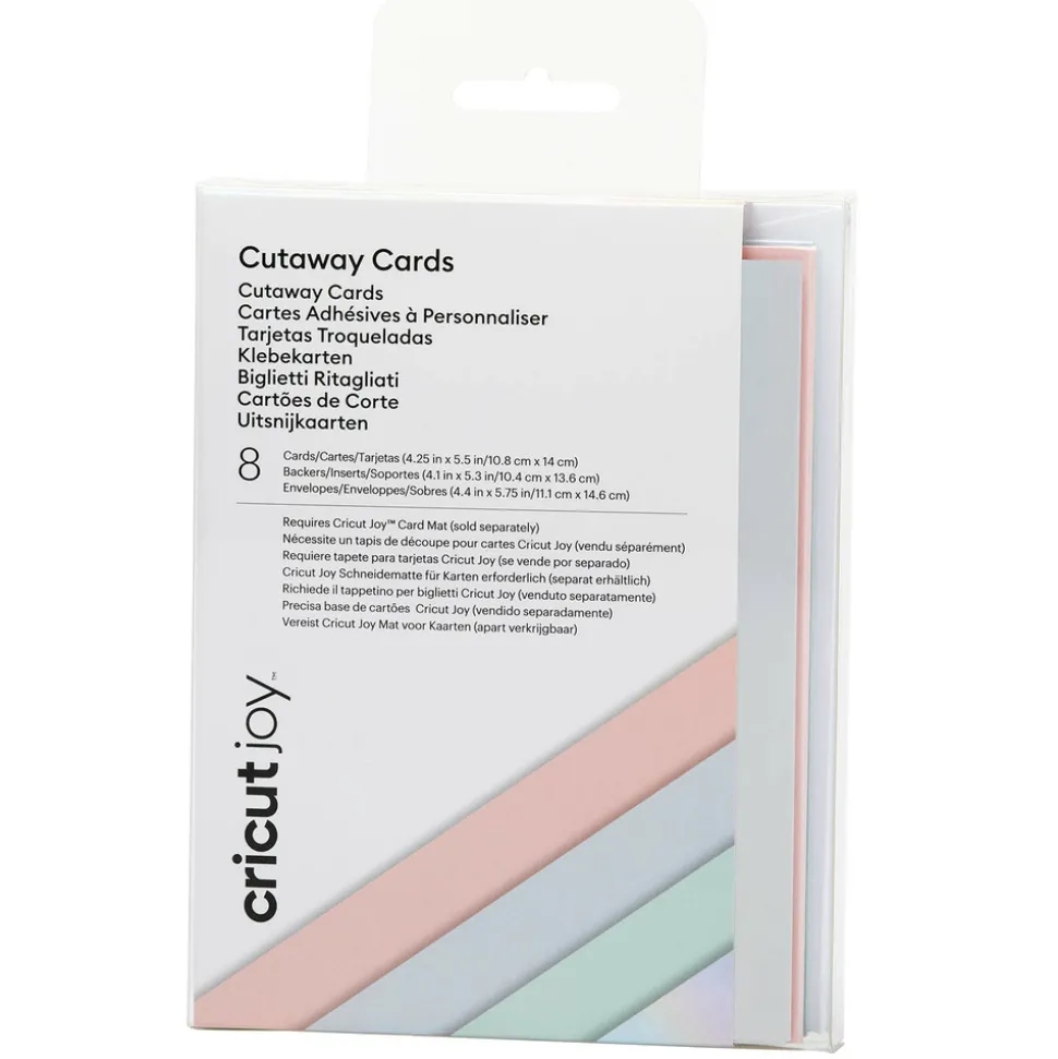 CRICUT - 8 cartes adhésives et enveloppes pastel - cricut