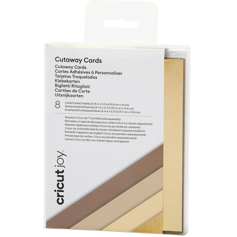 CRICUT - 8 cartes adhésives et enveloppes café / chocolat - cricut
