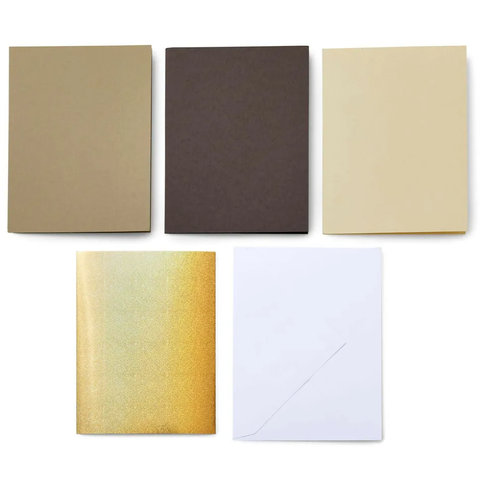 CRICUT - 8 cartes adhésives et enveloppes café / chocolat - cricut