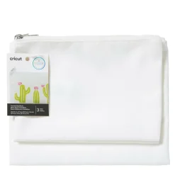 CRICUT - 3 pochettes en tissu en blanc à customiser - cricut