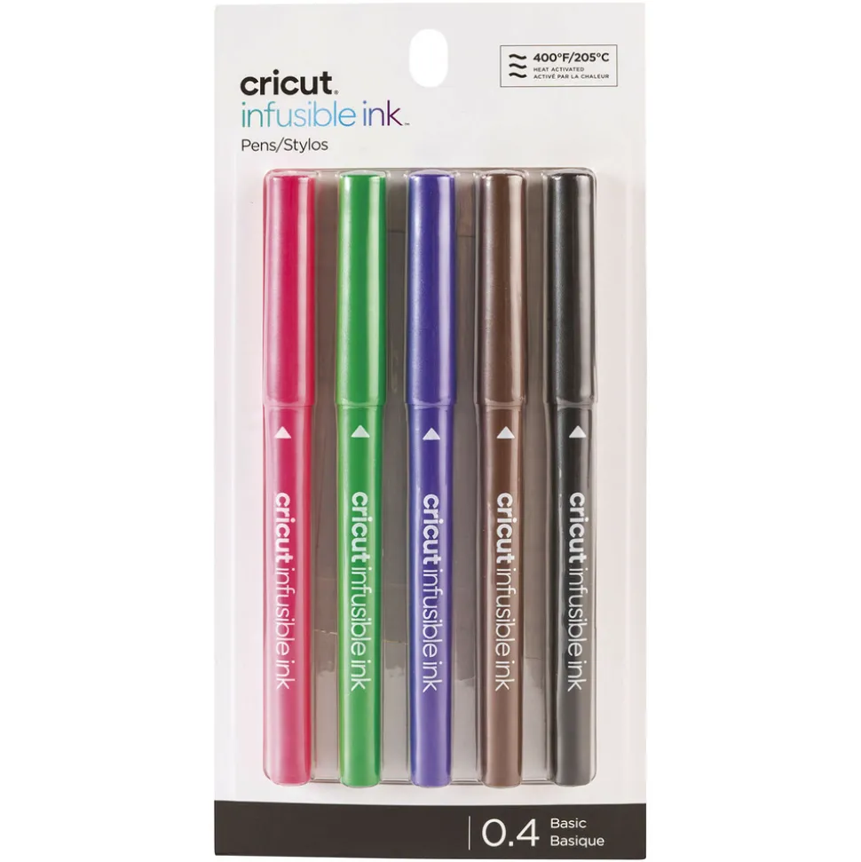 CRICUT - 5 stylos 'infusible ink' pointe fine 0.4 mm - cricut