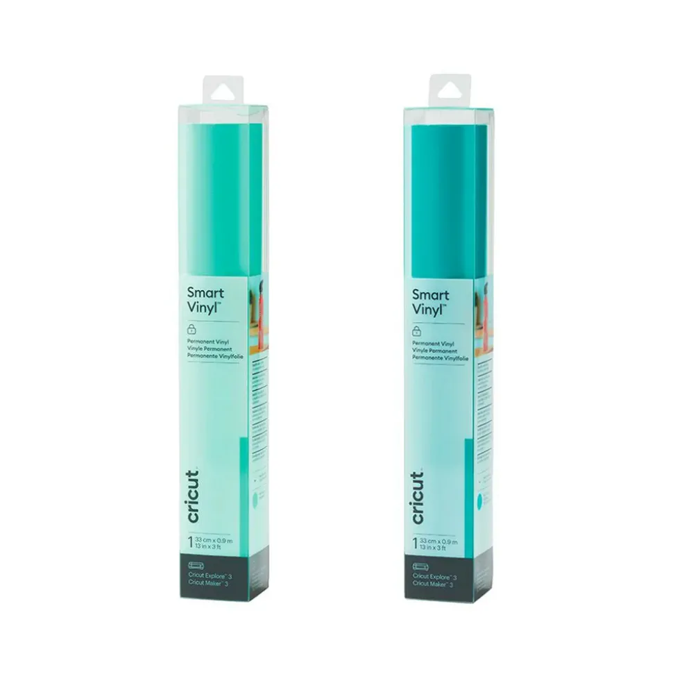 CRICUT - 2 vinyles permanents cricut 91 x 33 cm - aqua, menthe