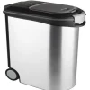 CURVER - Conteneur a croquettes pour chien 12 kg - 35l - aspect métal