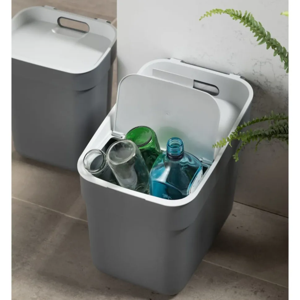 CURVER - Poubelle ready to collect 20 l gris foncé