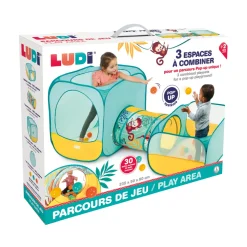 D - Parcours de jeu multicolore thématique : La jungle L.50xl.235xH.80cm