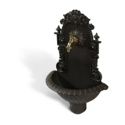 DÉCORATION D'AUTREFOIS - Fontaine de jardin aluminium marron - décoration d'autrefois