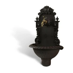 DÉCORATION D'AUTREFOIS - Fontaine de jardin aluminium marron - décoration d'autrefois