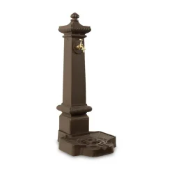 DÉCORATION D'AUTREFOIS - Fontaine de jardin aluminium marron - décoration d'autrefois