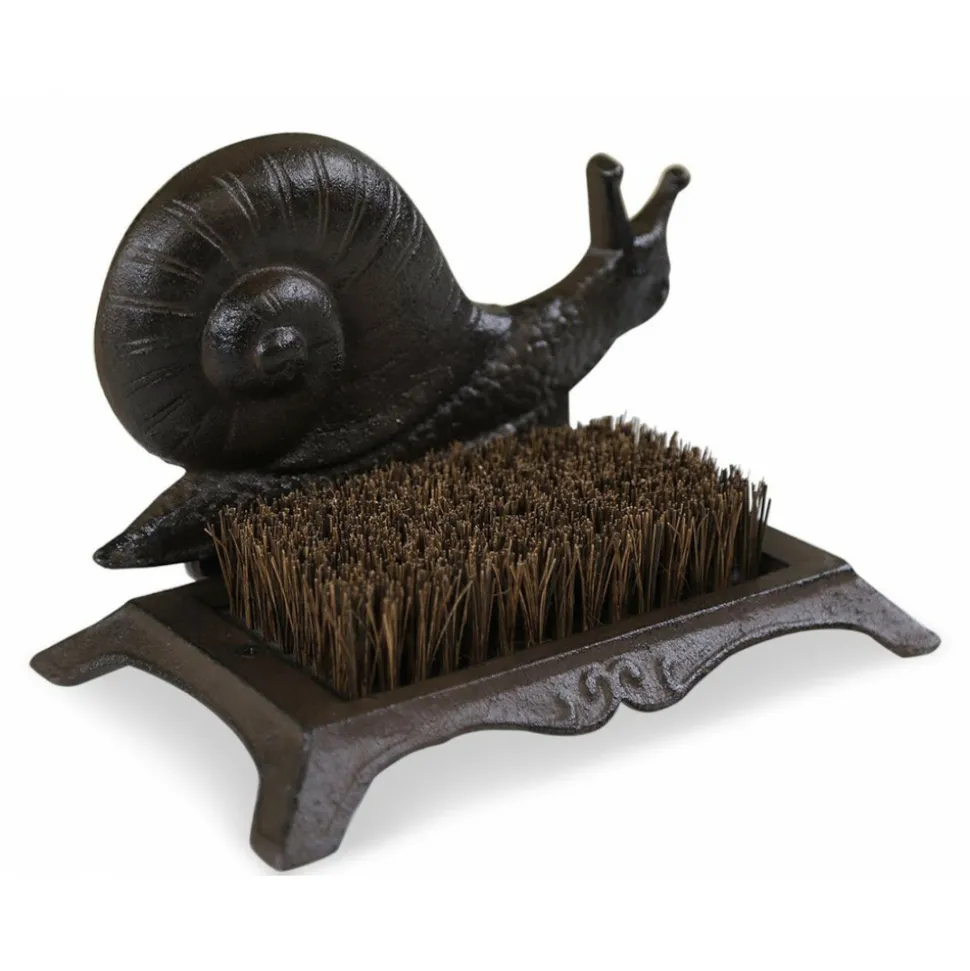 DÉCORATION D'AUTREFOIS - Gratte-pied fonte fonte marron - décoration d'autrefois