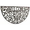 DÉCORATION D'AUTREFOIS - Paillasson demi lune fonte fonte marron - décoration d'autrefois