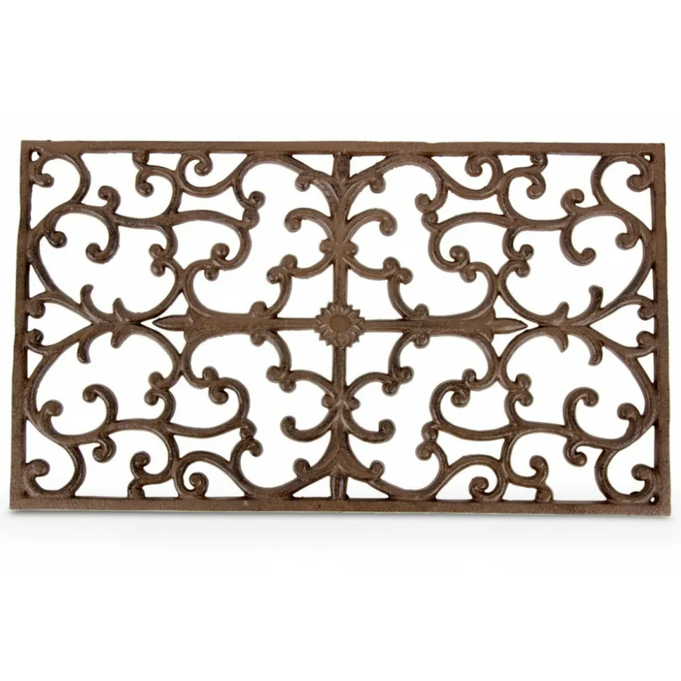 DÉCORATION D'AUTREFOIS - Paillasson rectangulaire fonte fonte marron - décoration d'autrefois
