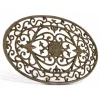 DÉCORATION D'AUTREFOIS - Paillasson lune fonte fonte marron - décoration d'autrefois