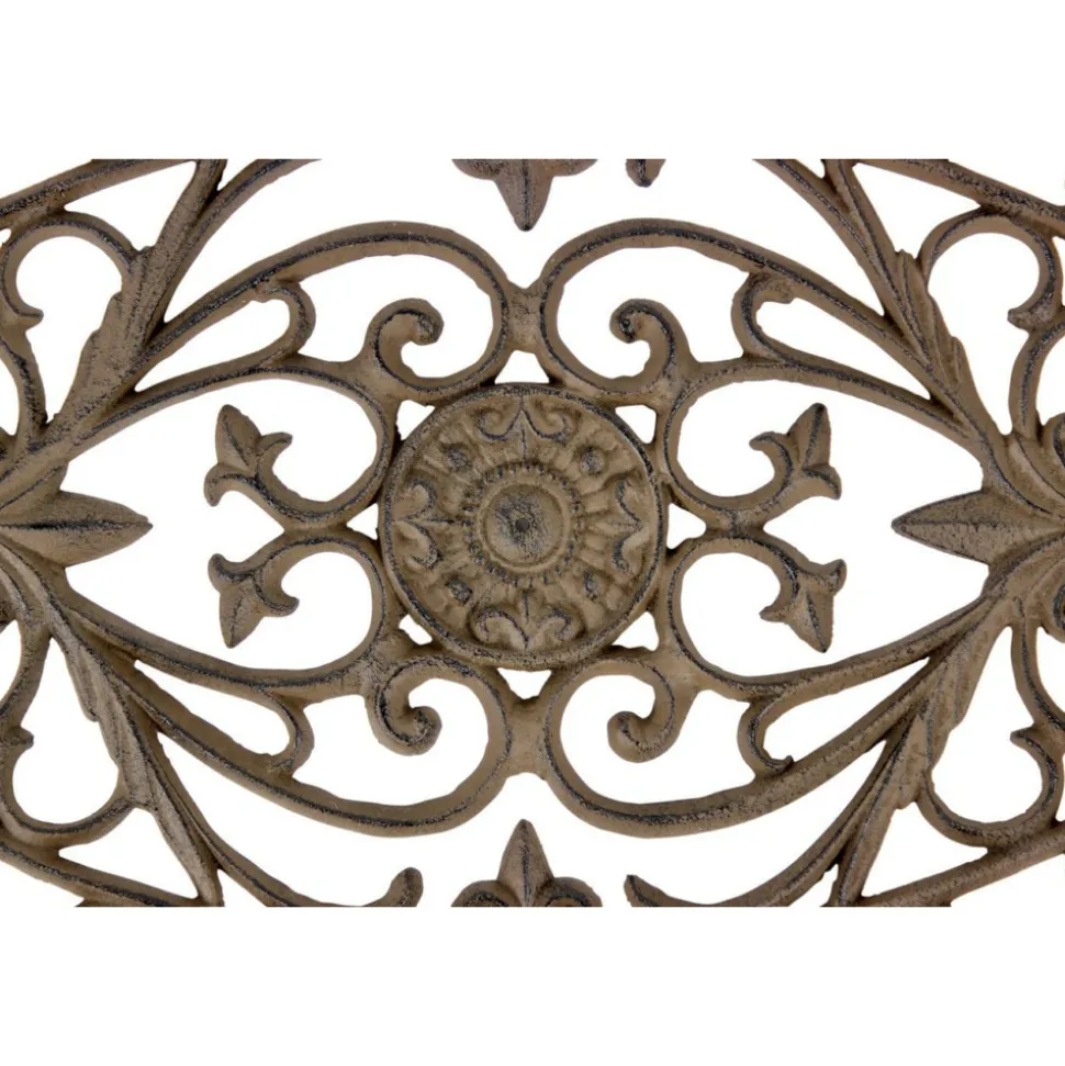 DÉCORATION D'AUTREFOIS - Paillasson lune fonte fonte marron - décoration d'autrefois