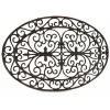 DÉCORATION D'AUTREFOIS - Paillasson ovale fonte fonte marron - décoration d'autrefois