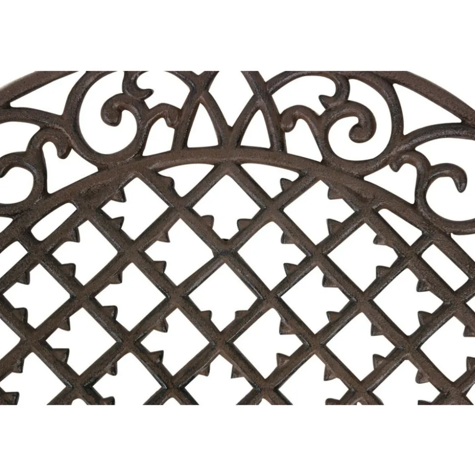 DÉCORATION D'AUTREFOIS - Paillasson demi lune fonte fonte marron - décoration d'autrefois