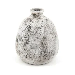 DÉCORATION D'AUTREFOIS - Vase terre cuite terrecuite blanc - décoration d'autrefois