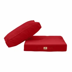 DECO ARTS - Coussins pour salon de jardin déhoussable 50x60cm rouge