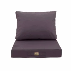 DECO ARTS - Coussins pour salon de jardin déhoussable 50x60cm gris carbone