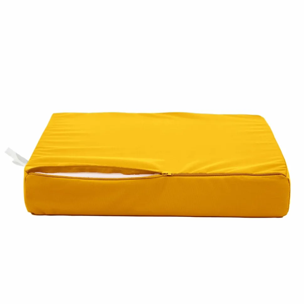 DECO ARTS - Coussins pour salon de jardin déhoussable 60x70cm jaune