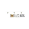 DECORATIVE LIGHTNING - Guirlande avec piles 10 leds fixe boules couleur blanc 1,3m