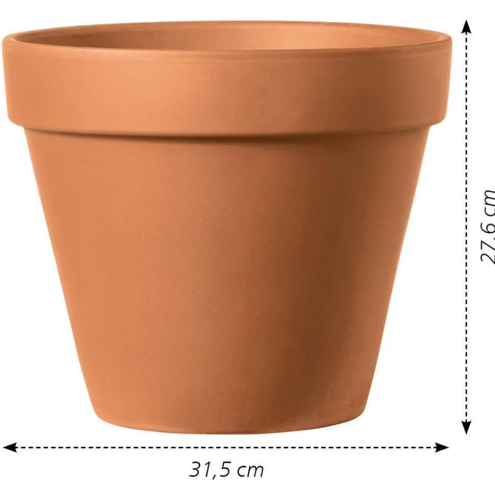 DEROMA - Pot Horticole en terre cuite Ø 31,5 x H. 27,6cm