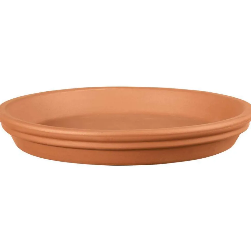 DEROMA - Soucoupe Imperméable en terre cuite Ø 35,9 x H. 4,3cm