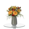 DESIGN PLANTS - Bouquet artificiel lié à la main frieda bern 35cm orange-rouge