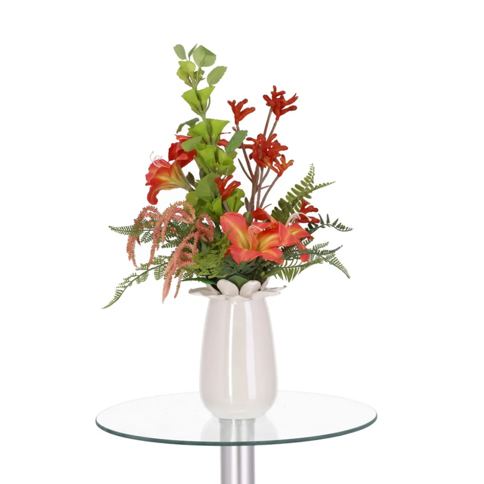 DESIGN PLANTS - Bouquet artificiel vivienne madrid 55cm orange