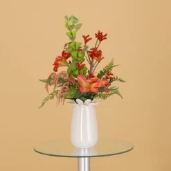 DESIGN PLANTS - Bouquet artificiel vivienne madrid 55cm orange