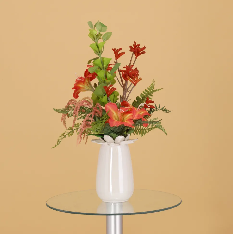 DESIGN PLANTS - Bouquet artificiel vivienne madrid 55cm orange