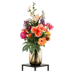 DESIGN PLANTS - Bouquet artificiel lié à la main tess seattle – orange/violet