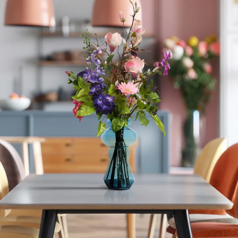DESIGN PLANTS - Bouquet d'art artisanal heather glasgow - rose/violet