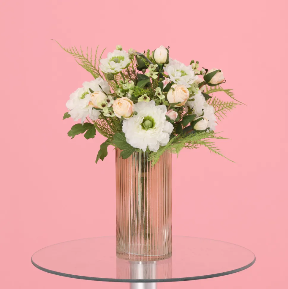 DESIGN PLANTS - Bouquet d'art artisanal frieda bern 35cm blanc